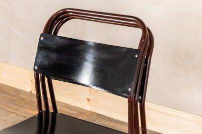 Vintage Dark Burgundy Bakelite Stacking Chairs